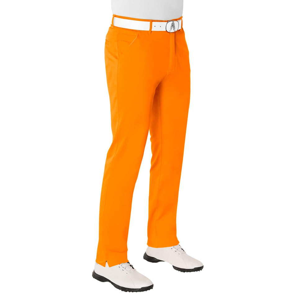 Royal and Awesome orange-slice golf pants front view for bold on-course style and comfort.