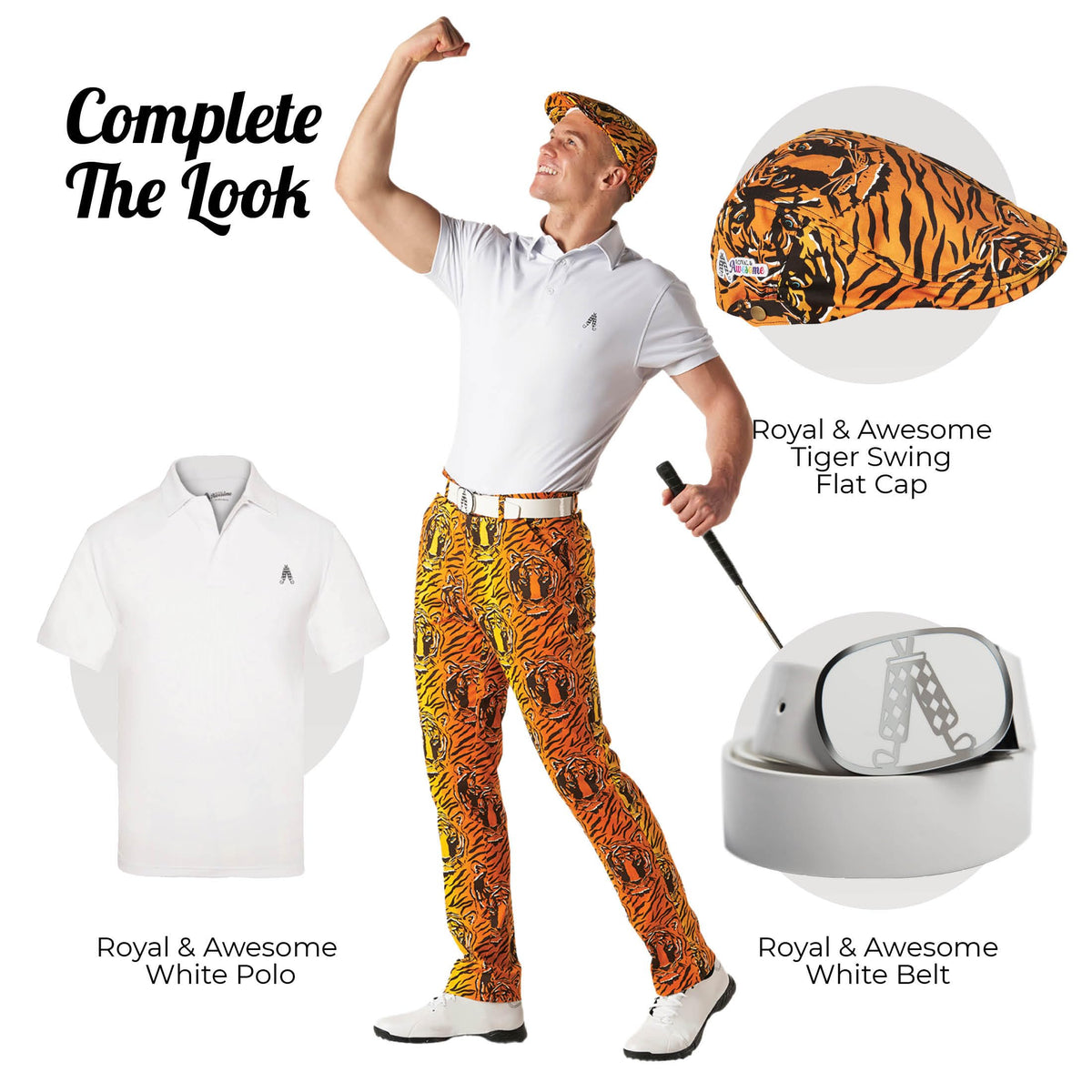 Three-in-one golf tool included with the pants for convenience