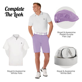 Royal & Awesome shorts with deep pockets designed for tees and reload balls.