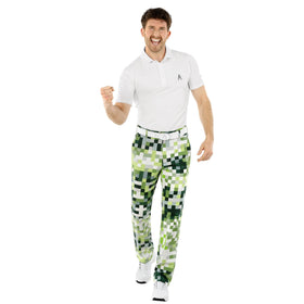 Royal & Awesome King of Diamonds pants side view showing colorful multicolor diamonds