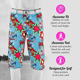 Royal & Awesome knickers include a free golf tool bottle opener for quick on-course convenience.