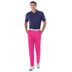Royal and Awesome pink ticket pants back view highlighting fit from behind
