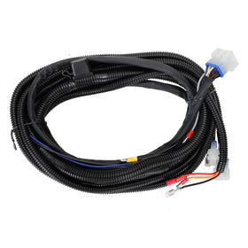 Roykaw 12V harness close-up highlighting waterproof rubber layer for all-weather use