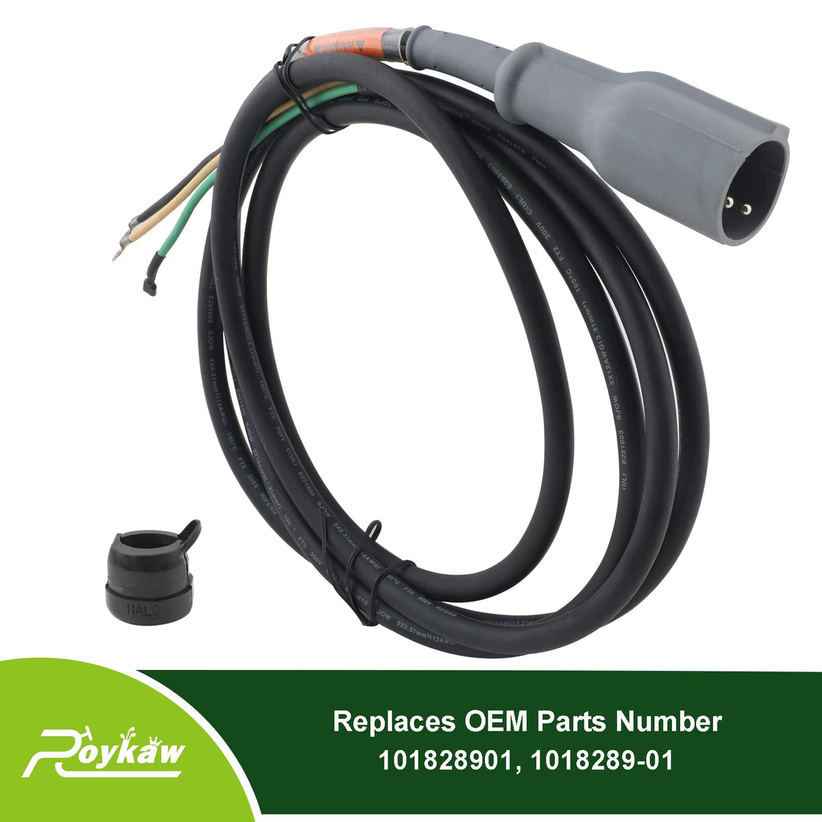 Roykaw 130-inch cable length image highlights extended reach for easy setup.