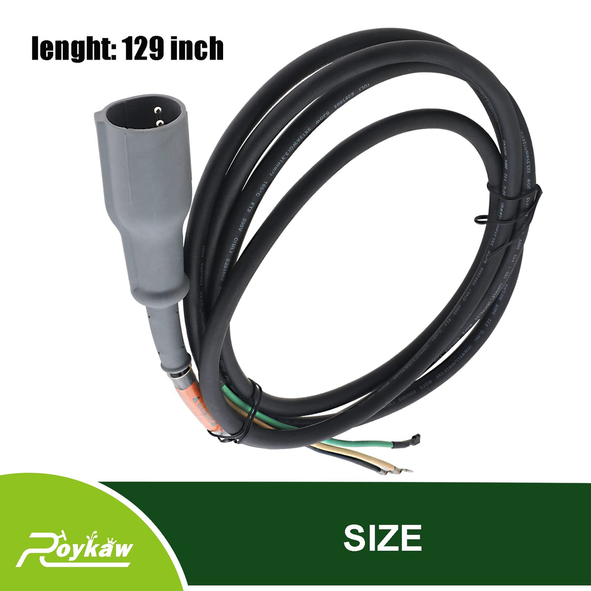 Roykaw 3-pin round plug connector demonstrating correct wiring and secure interface.