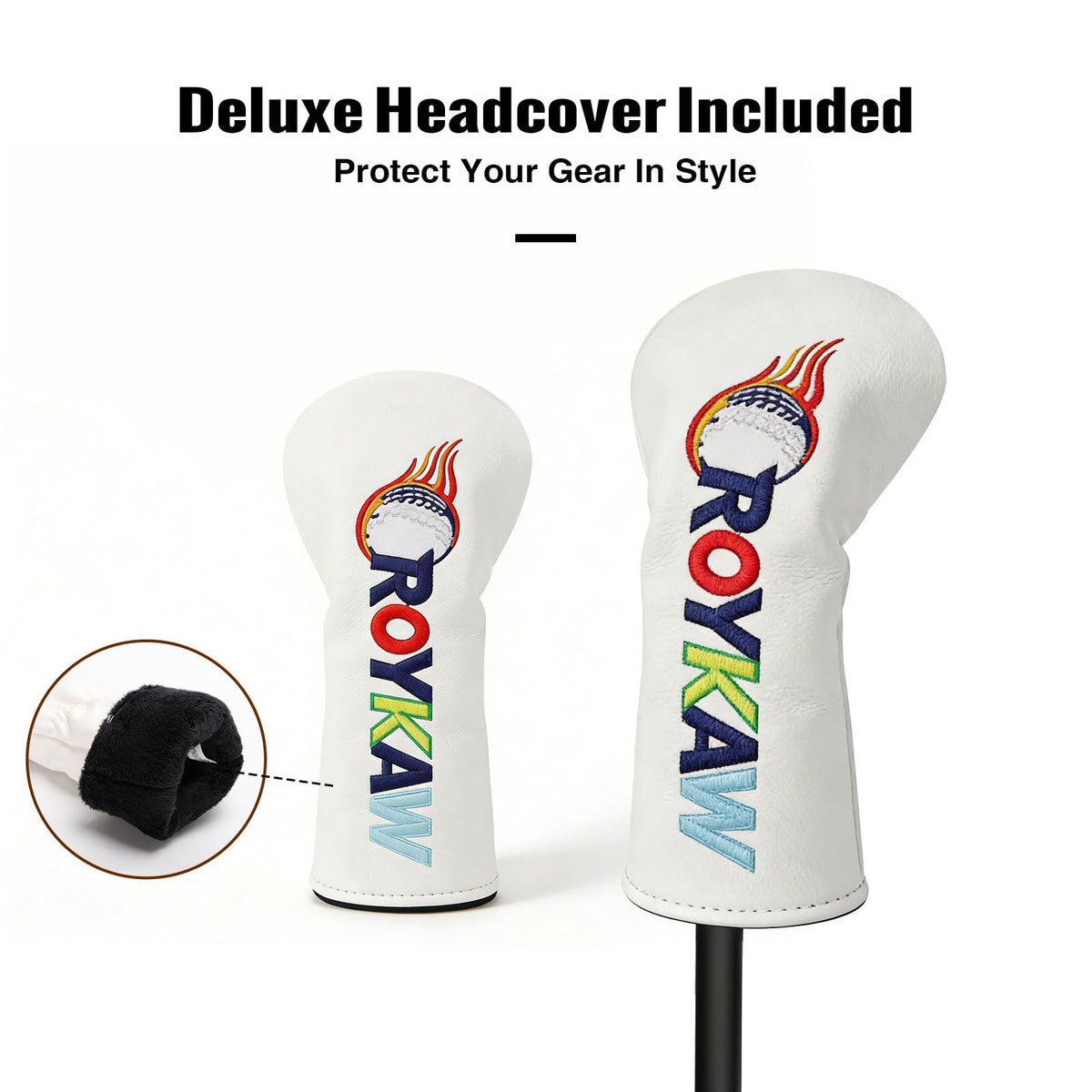Roykaw 4 Hybrid headcover protects the club between rounds.