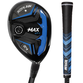 Roykaw 5-hybrid golf club face with 24-degree loft improves forgiveness and long distance.
