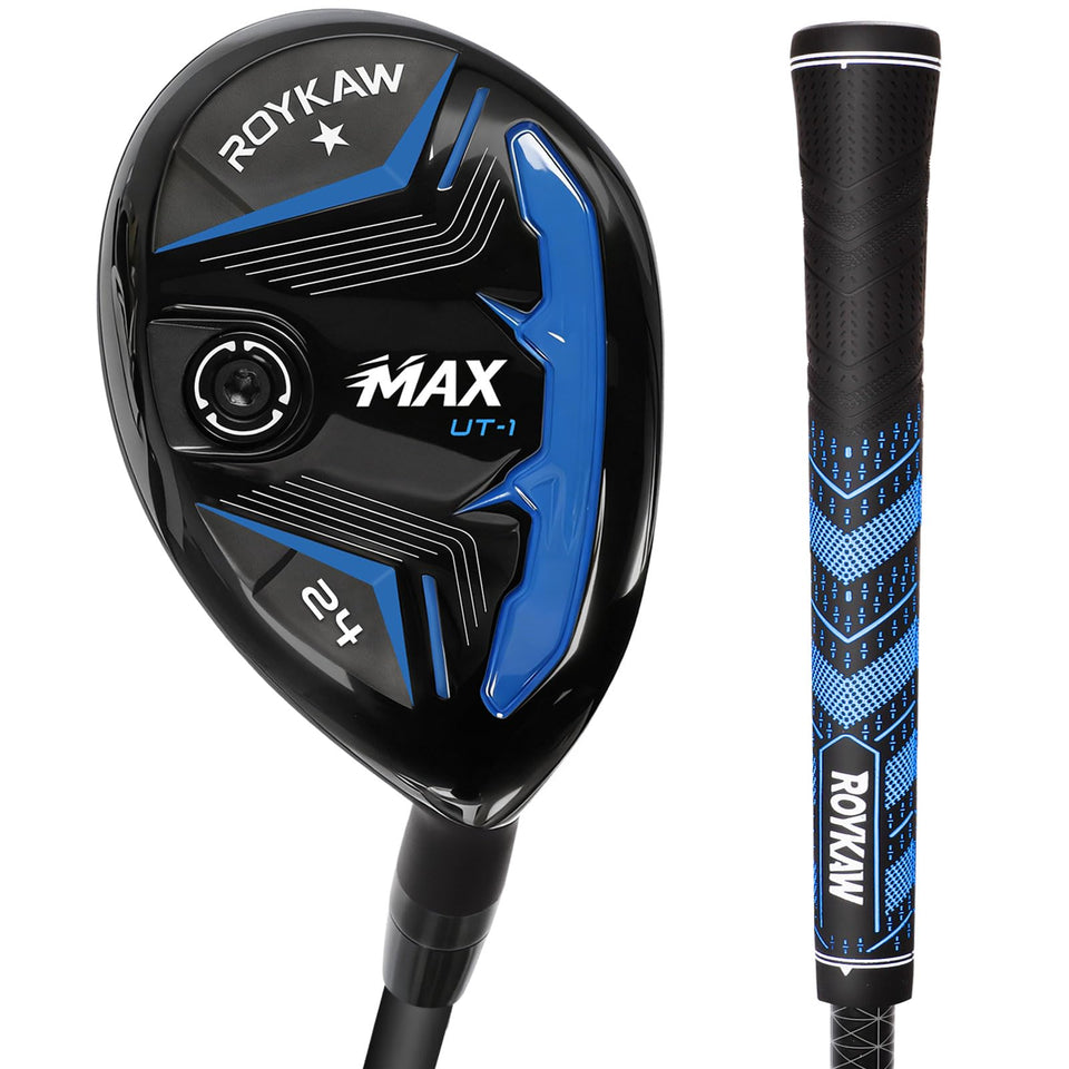 Roykaw 5-hybrid golf club face with 24-degree loft improves forgiveness and long distance.