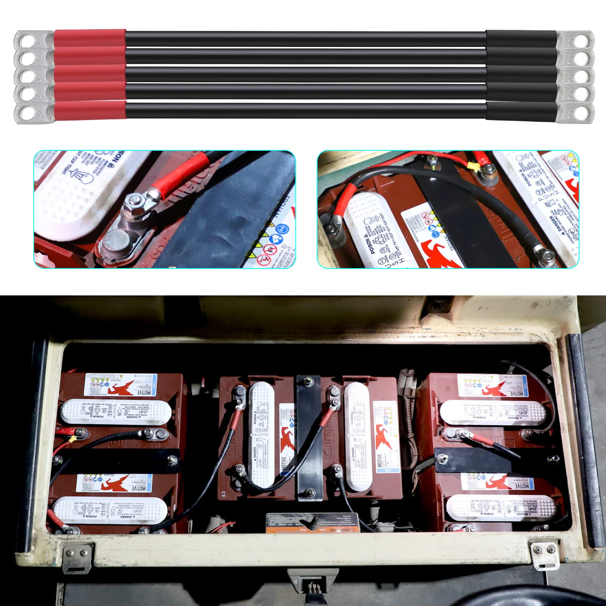 Roykaw 5-piece set simplifies upgrading golf cart cabling