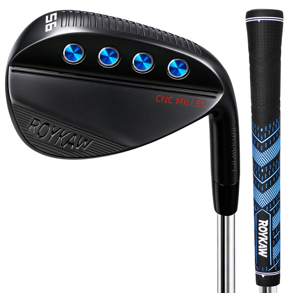 Roykaw 56-degree wedge with full-face milled grooves for consistent backspin.