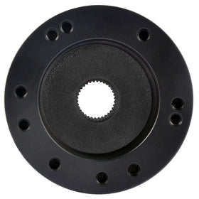 Roykaw steering adapter with black finish complements any color steering wheel.