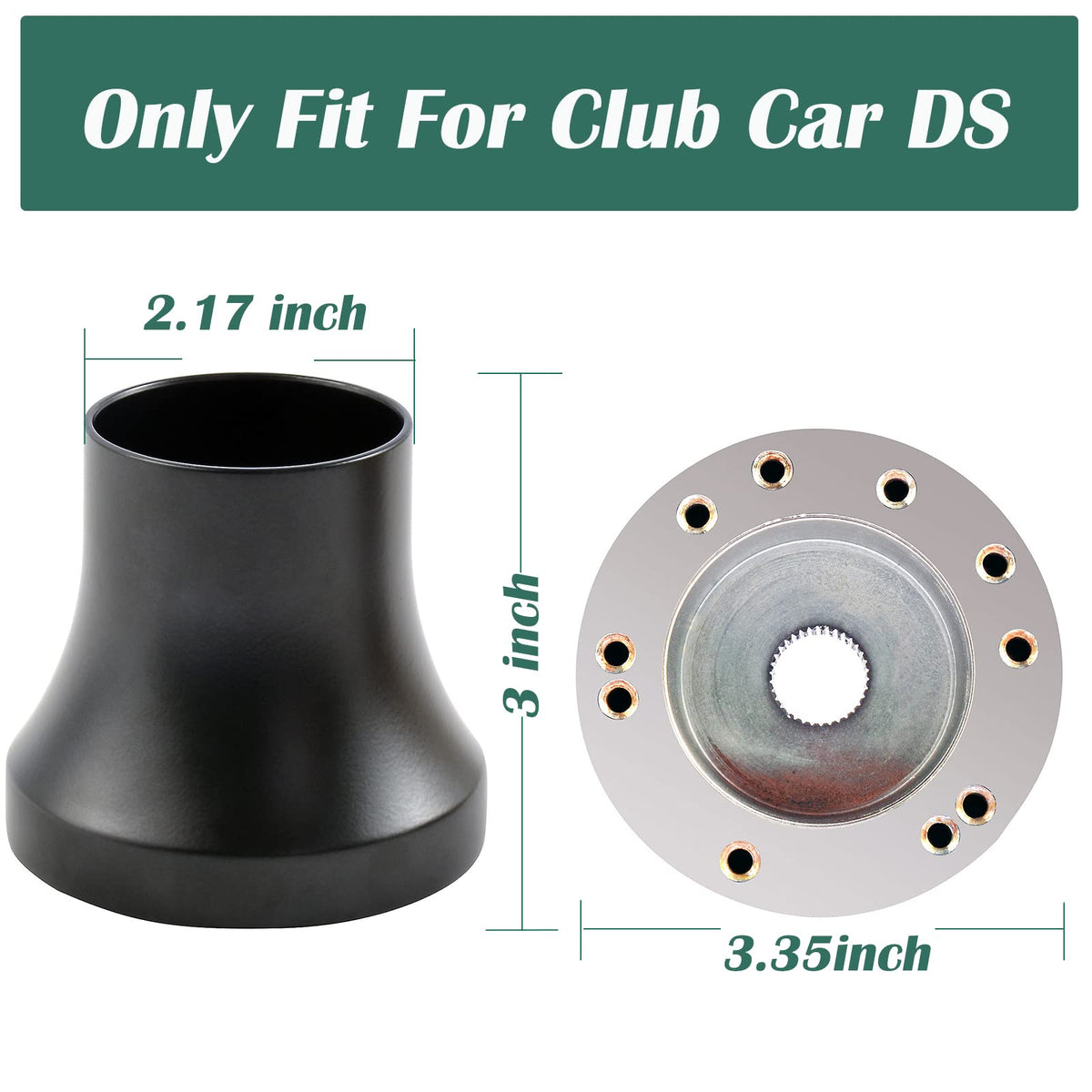 Roykaw aluminum steering wheel adapter highlighting corrosion resistance