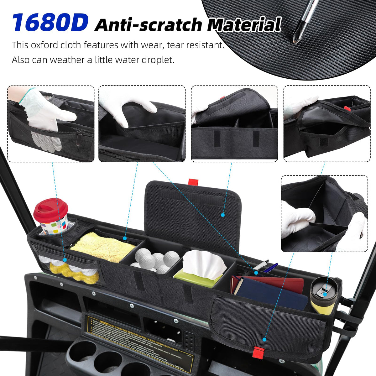 Roykaw dash tray offers ample organization space for golf accessories