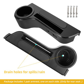 Roykaw black armrest blends with interior styling
