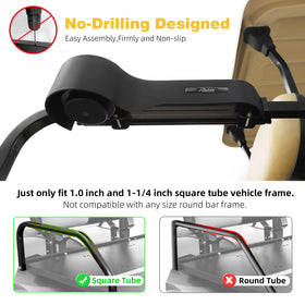 Roykaw no drill installation for square-frame carts