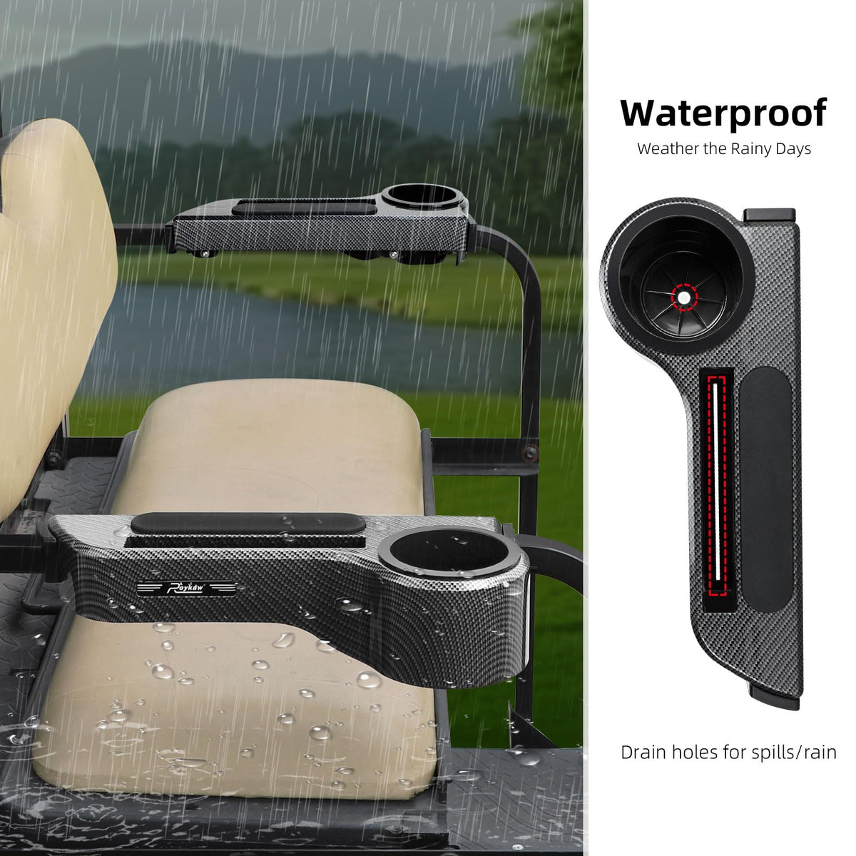 Roykaw armrest preserves rear flip seat usability