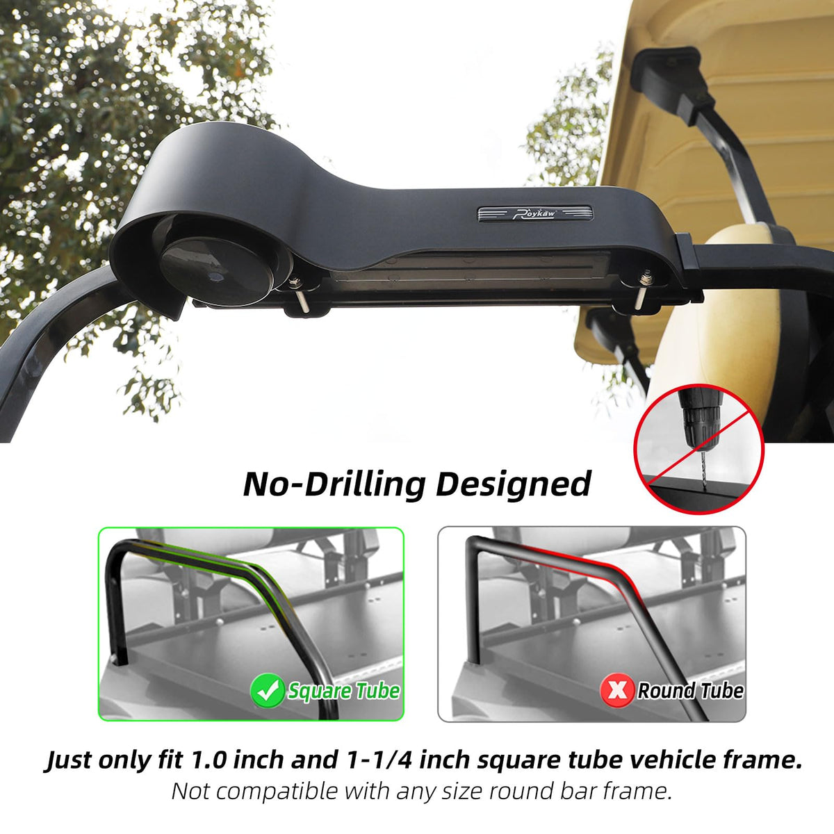 Roykaw armrest made of waterproof ABS for all-weather durability.
