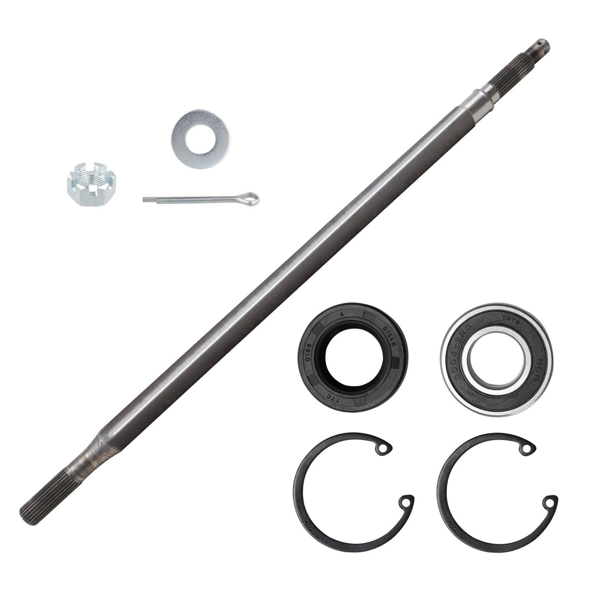 Roykaw complete assembly with axle, bearings, seal, and rings