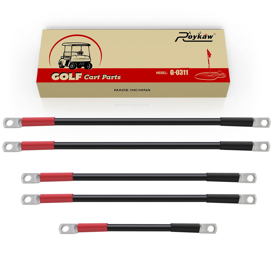 Roykaw battery cables for Club Car Precedent provide high-current reliability for 48V carts