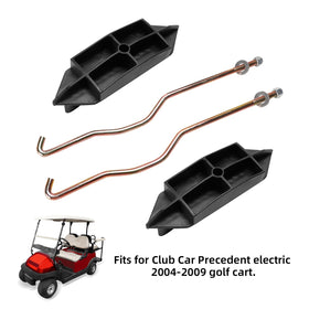 Two-plate, two-rod set helps maintain alignment during daily golf-cart use