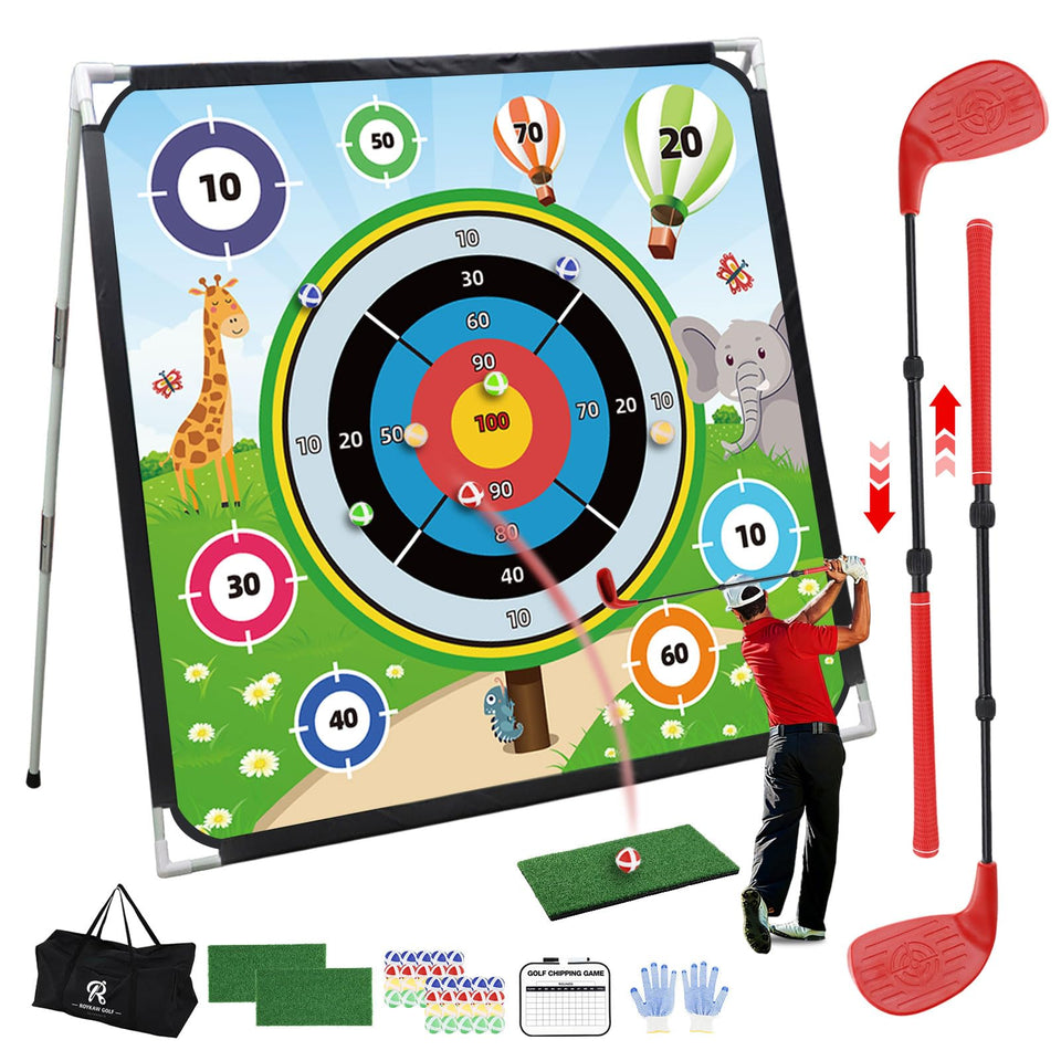 Roykaw battle golf chipping mat in action for precision practice