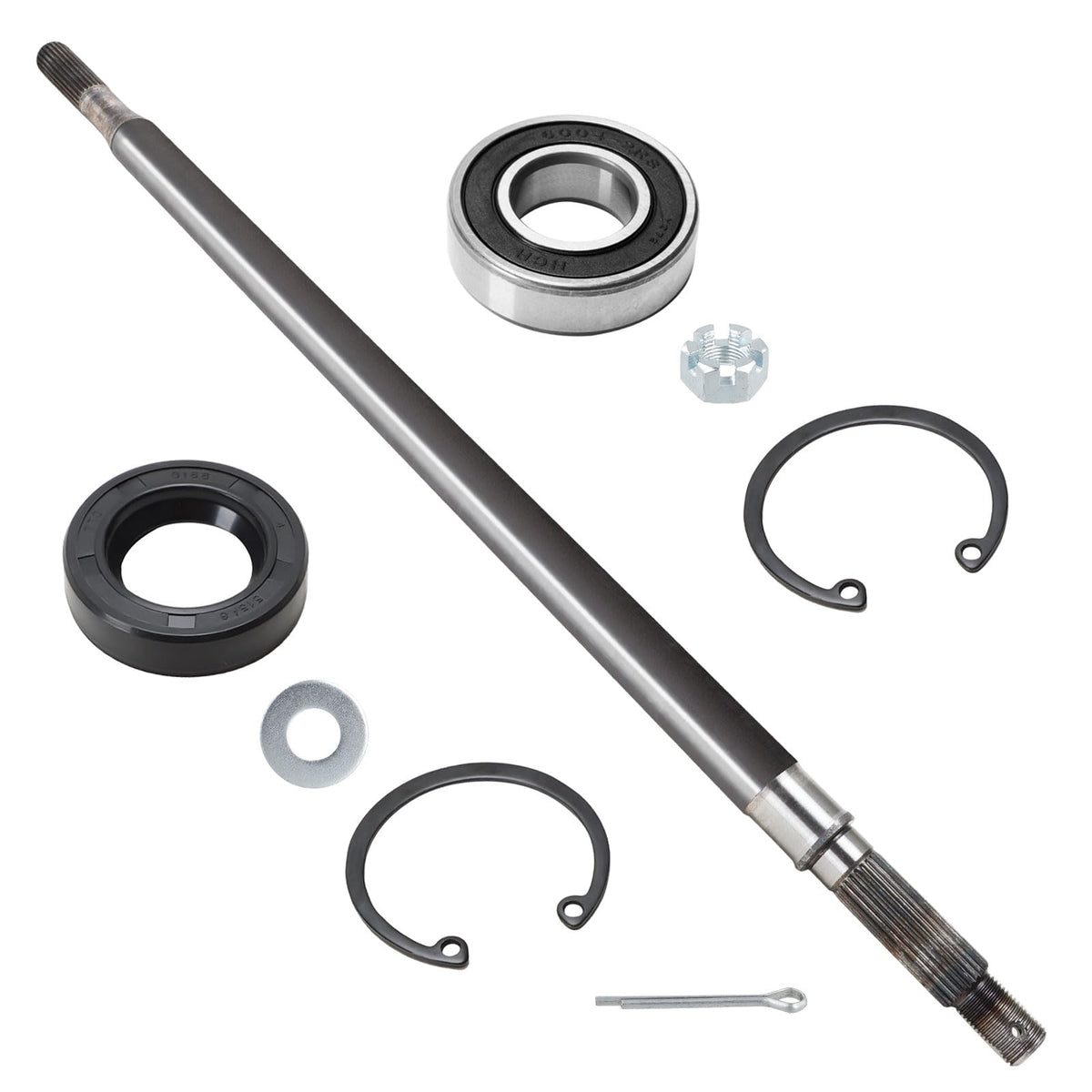 Roykaw bearing shown as part of rear spline axle kit for EZGO RXV
