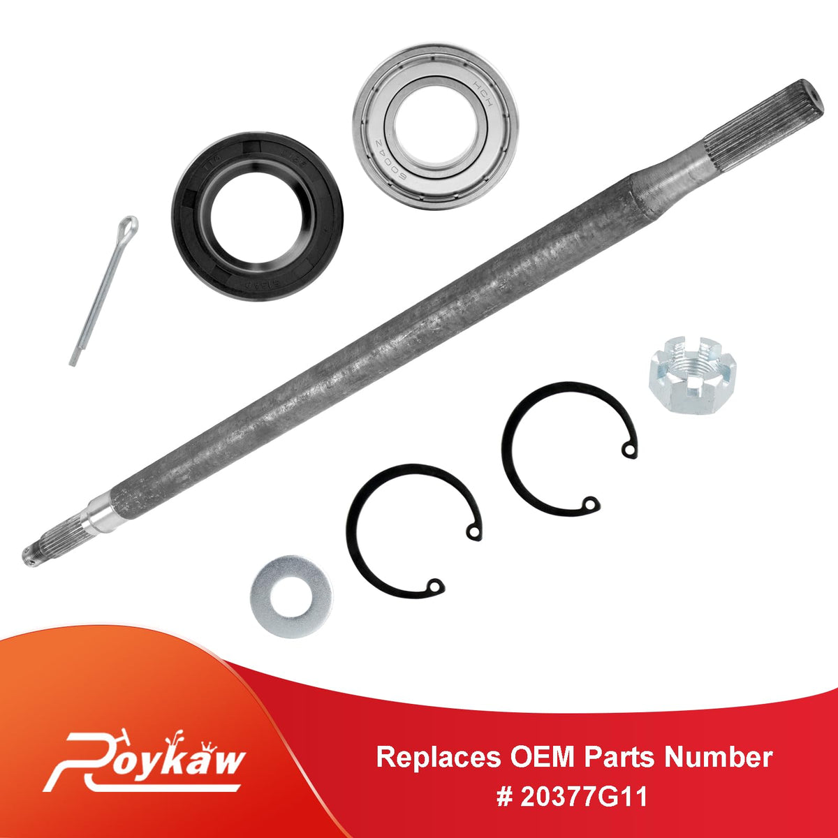 Roykaw bearing seal kit close-up improves seal integrity for EZGO rear axle.