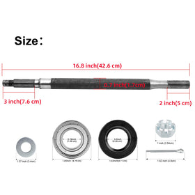 Contents of Roykaw bearing seal kit for passenger-side axle shaft installation.