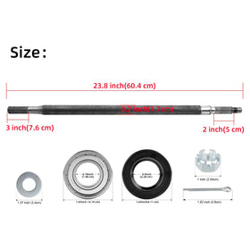 Roykaw bearing seal kit included for extended axle protection.