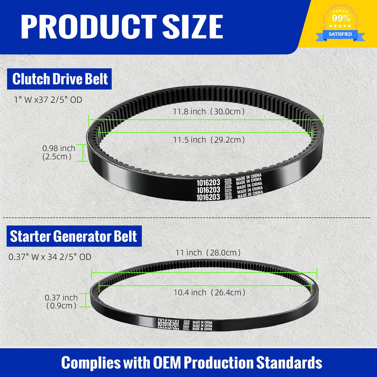 Roykaw belt construction close up indicating OEM-grade materials