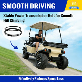 Roykaw belt installation on Club Car DS under hood during maintenance