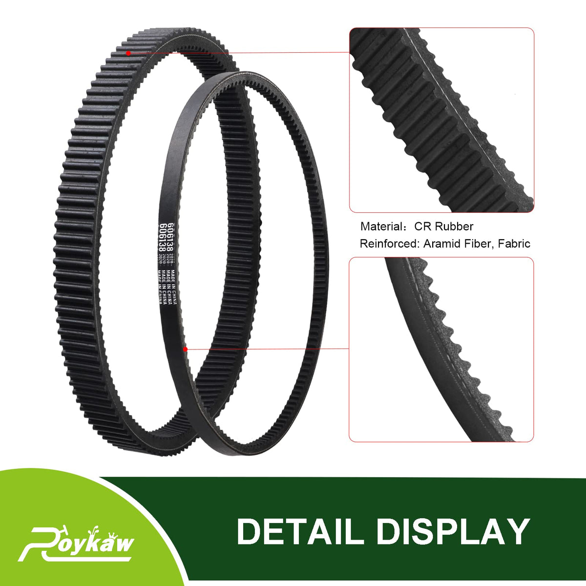 Roykaw belt kit for Kawasaki 400cc EZGO RXV features OEM-part replacements.