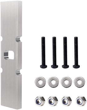 Close-up of Roykaw billet aluminum lift block showing durable construction and quality.