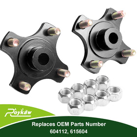 Roykaw bolt-pattern hub flange EZGO RXV confirms OEM-like compatibility for easy install.
