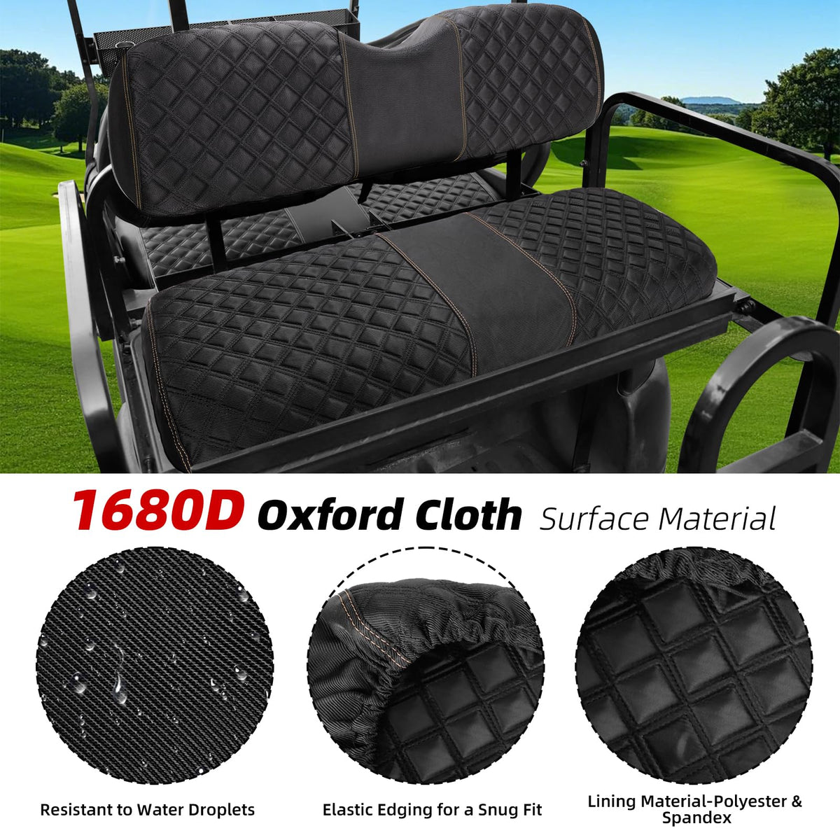 Roykaw bottom-seat-cover 38in L provides snug protection and easy cleaning for rear seats.