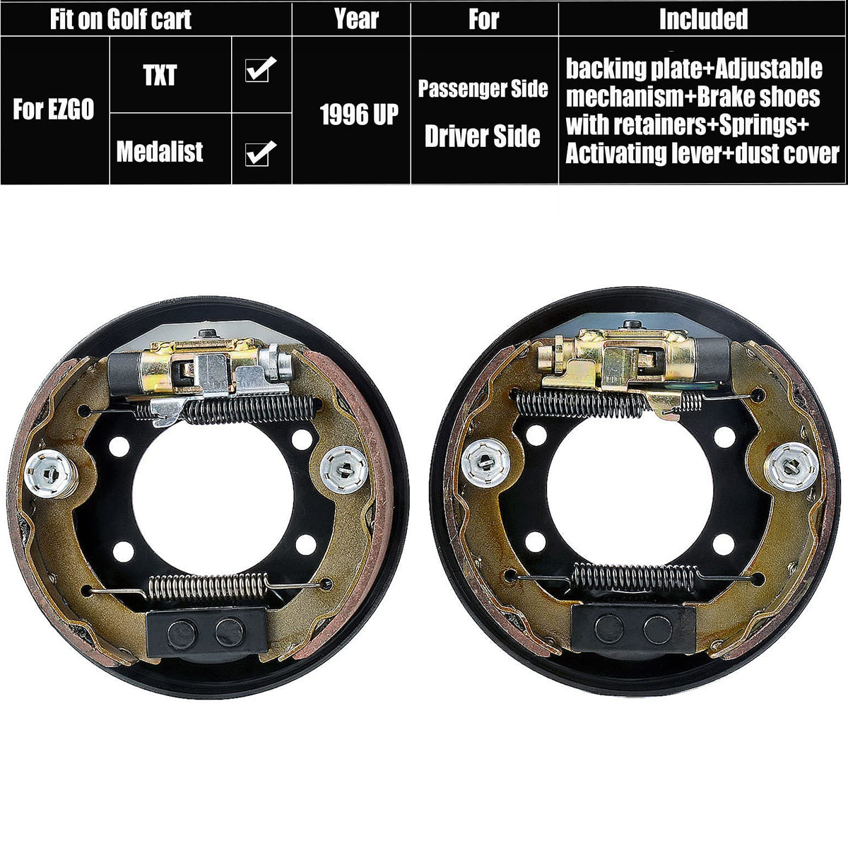Roykaw EZGO TXT brake assembly passenger-side improves braking balance