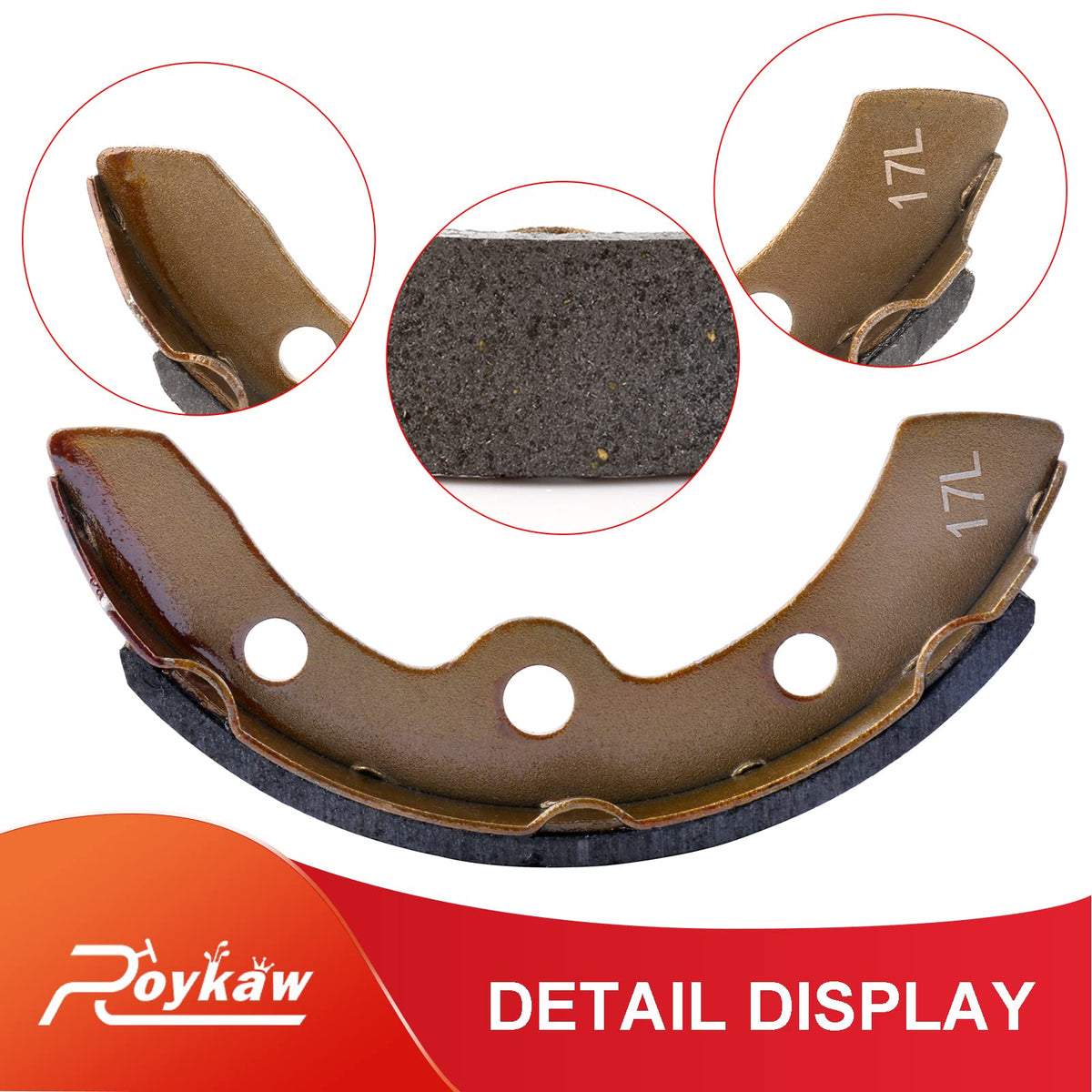 Roykaw brake shoes packaging protects components during shipping