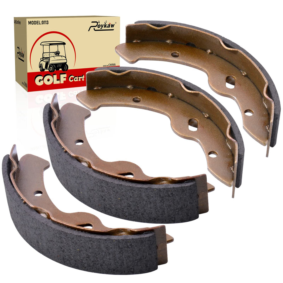 Roykaw brake shoes for EZGO TXT/Medalist with smooth braking and reliable wear