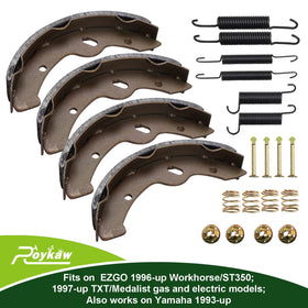 Roykaw brake shoes kit EZGO TXT rear view showing installation layout