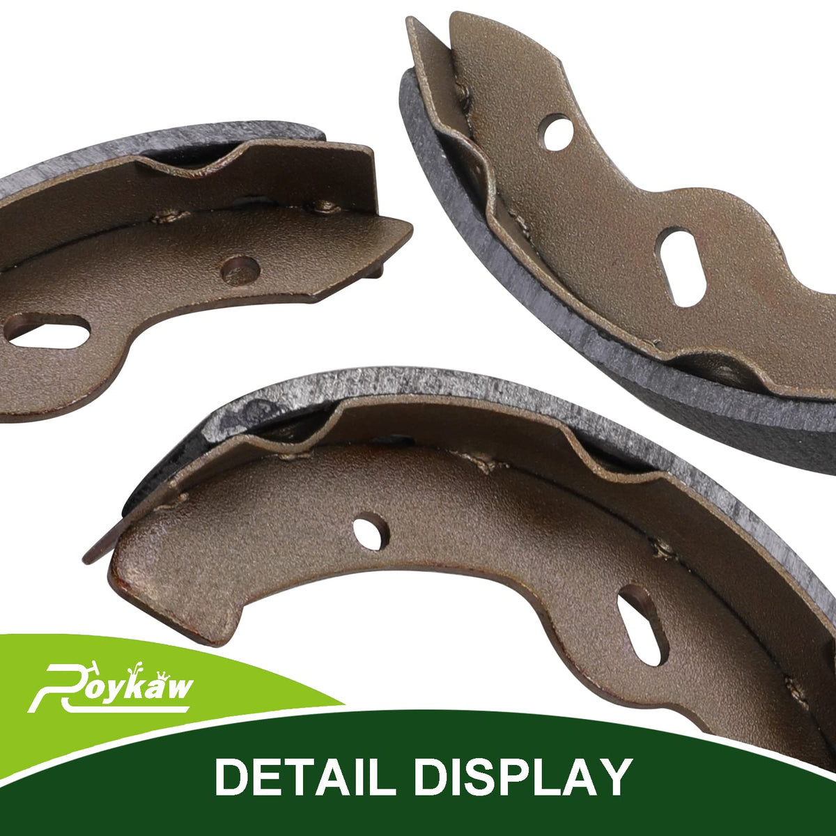 Roykaw brake shoes kit Yamaha G22 closeup showing precise fit