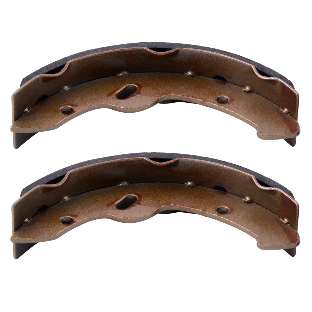 Roykaw brake shoes set includes four shoes for full service replacement