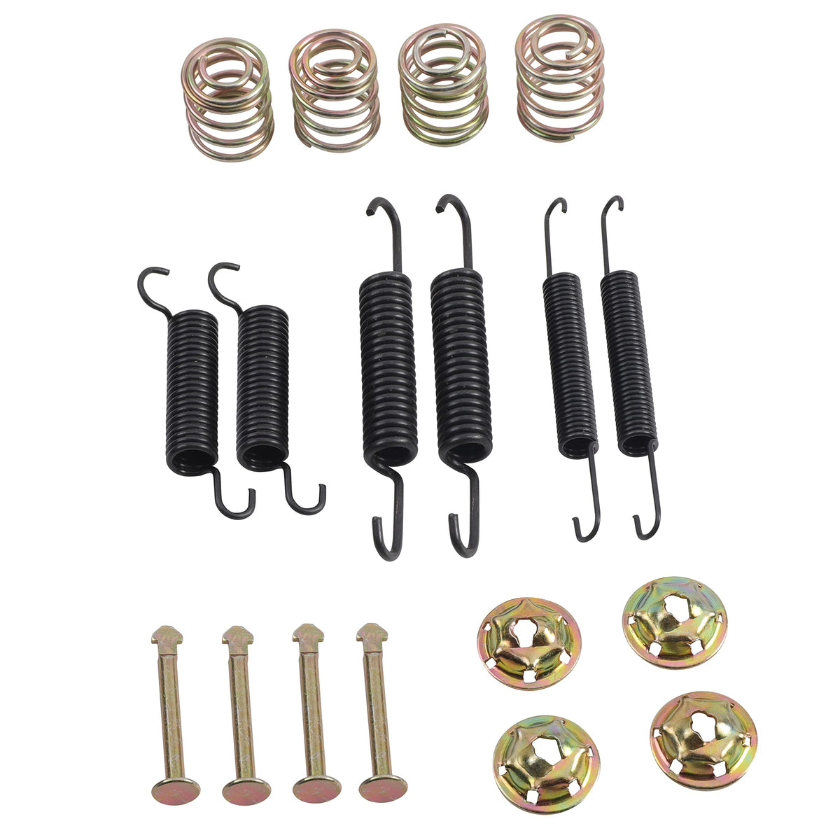 Roykaw brake shoes and springs kit displayed for durable stop performance