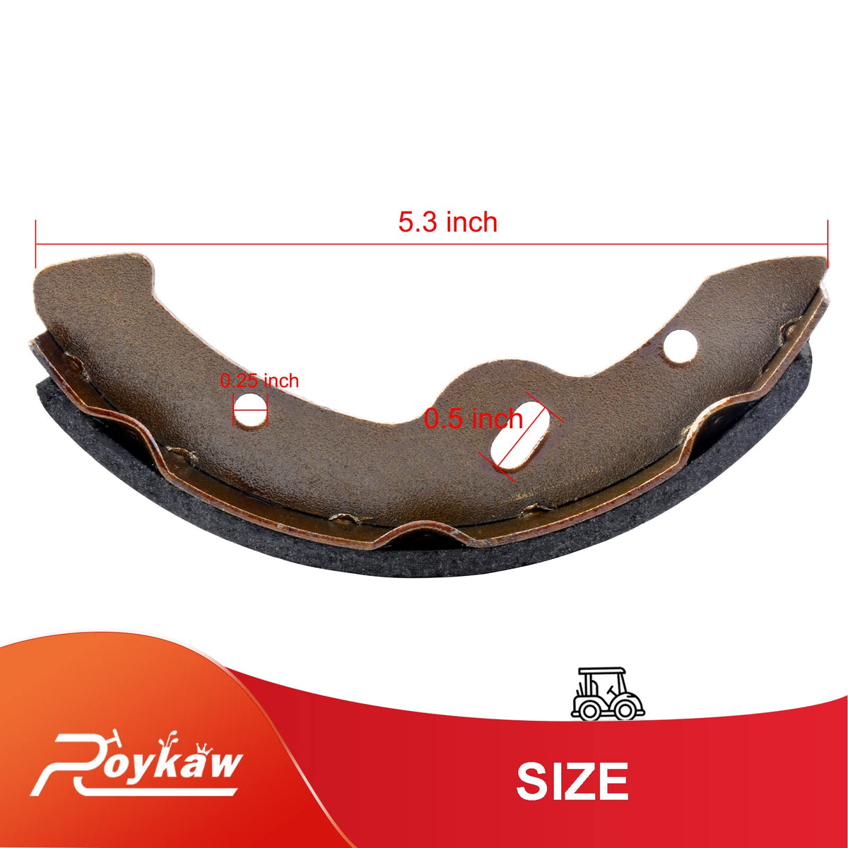 Roykaw brake shoes packaging highlights simple, fast replacement experience