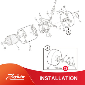 Roykaw brand speed sensor close-up showcases rugged build