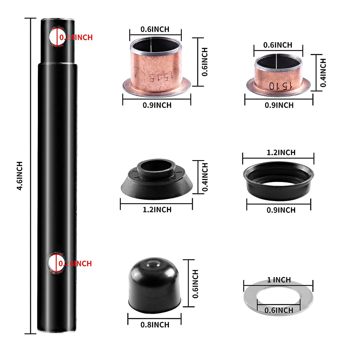 Roykaw bushing kit components laid out for easy installation and compatibility