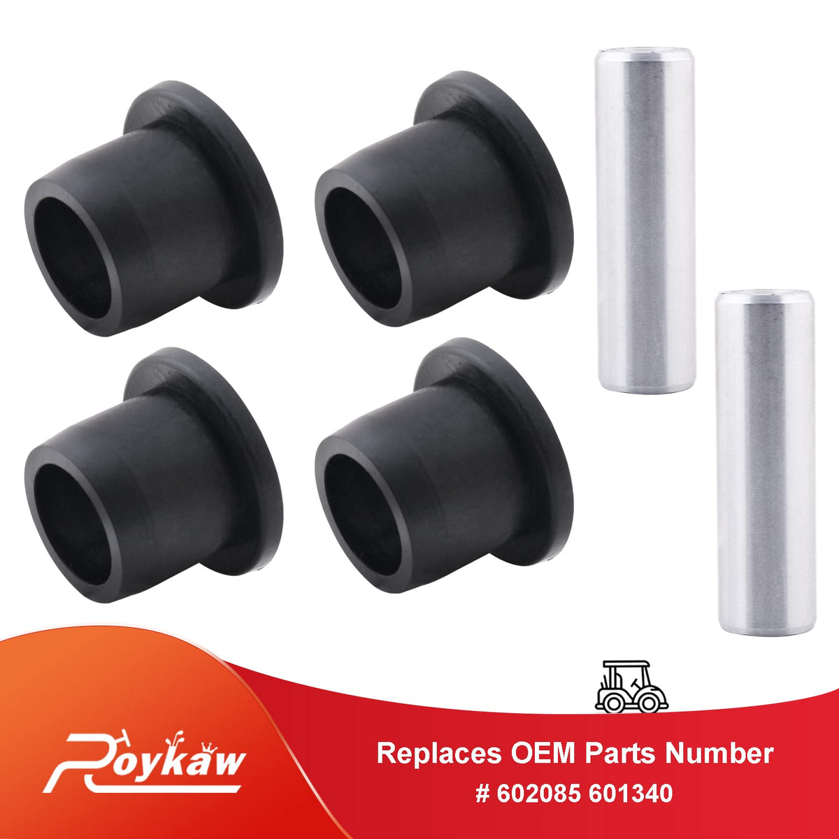 Roykaw bushing kit packaging with components visible.