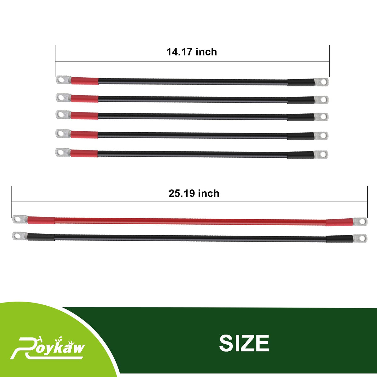 Two cable lengths included in Roykaw kit for EZGO TXT wiring.