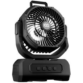 Roykaw camping fan shows 20800mAh battery level for extended outdoor cooling.