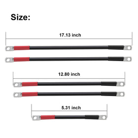 Roykaw clearly labeled red positive and black negative cables for safe wiring