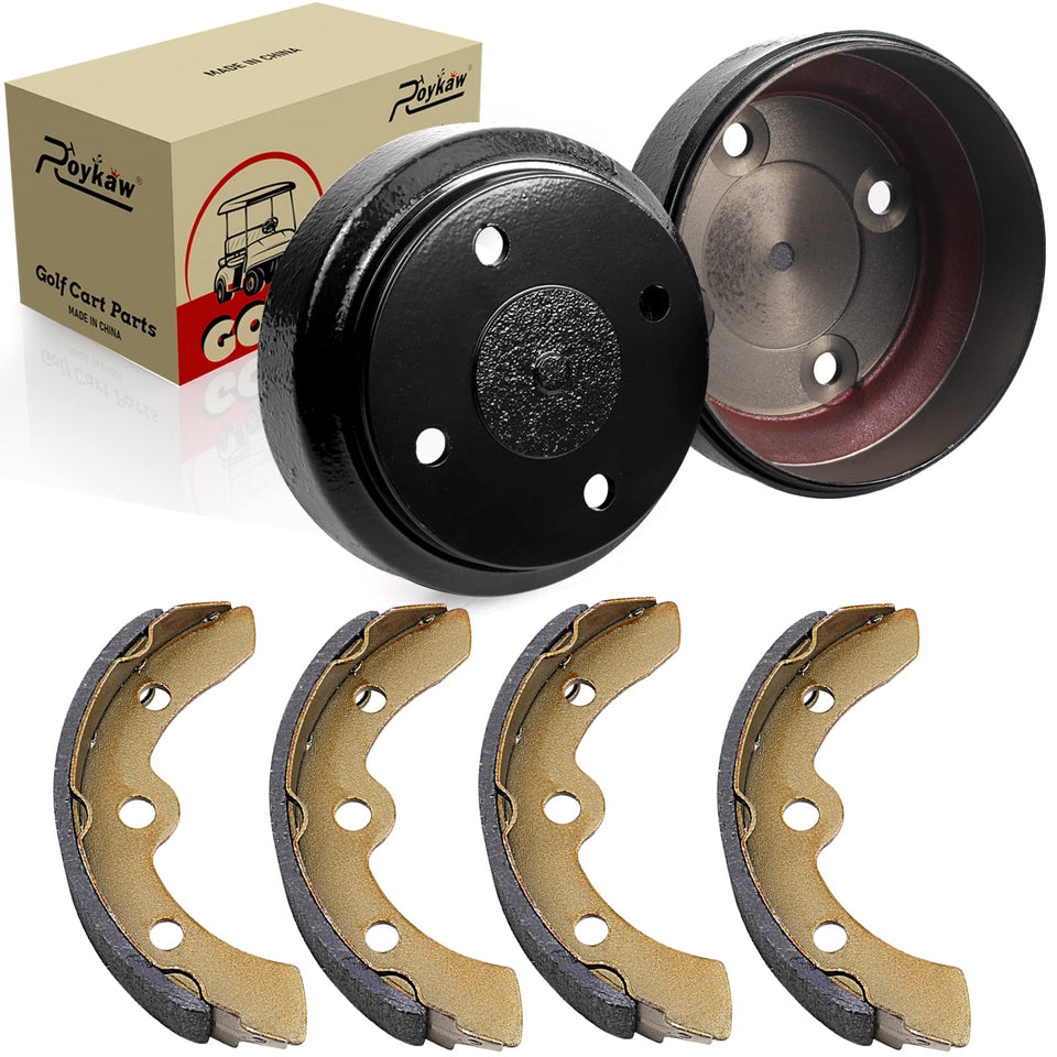 Roykaw brake drum for Club Car DS, front view, reliable stopping potential